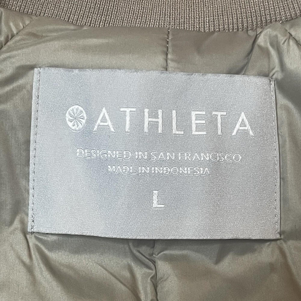 Athleta Summit Parka Jacket Coat Women's L Soft Gold Packable Lightweight - Picture 10 of 11